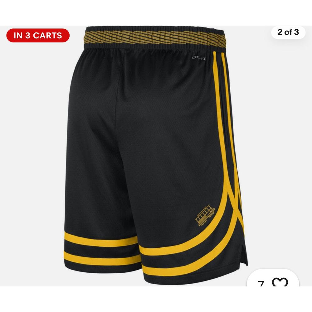 017 Nike Golden State Warriors Swingman City Edition Dri-FIT Shorts - Picture 2 of 9